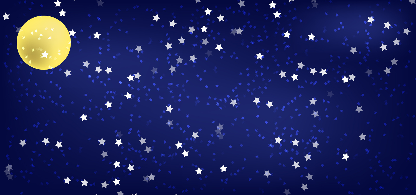 Night Background with Moon and Stars